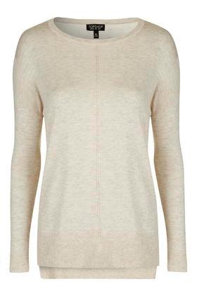 Topshop Fine Knit Stitch Panel Jumper