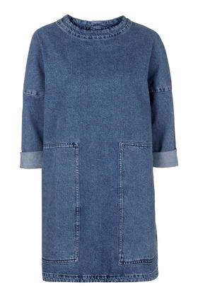 Topshop Denim Sailor Dress By Boutique