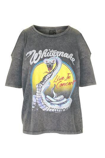 Topshop Whitesnake Cold-shoulder Tee By And Finally
