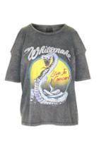 Topshop Whitesnake Cold-shoulder Tee By And Finally