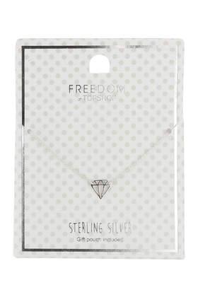 Topshop Sterling Silver Diamond Outline Ditsy Necklace