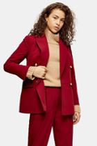 Topshop Petite Berry Suit Blazer