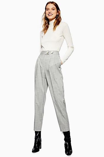 Topshop Double Button Tapered Trousers