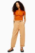 Topshop Petite Belted Menswear Style Trousers