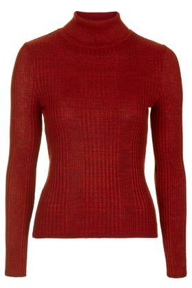 Topshop Ribbed Roll Neck Sweater