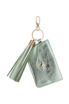 Topshop Metallic Leather Look Purse Keyring
