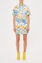 Topshop *second Summer Floral Shirt Dress By Unique