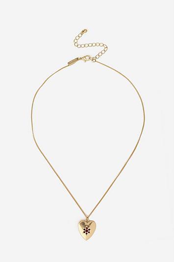 Topshop *stone Heart Pendant Necklace