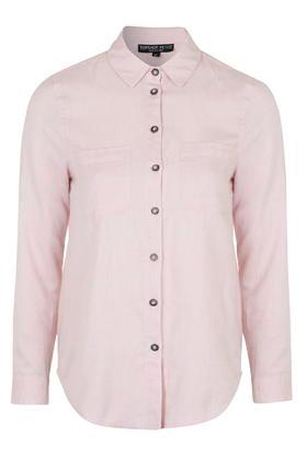 Topshop Petite Pink Chambray Shirt