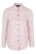 Topshop Petite Pink Chambray Shirt