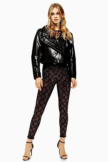 Topshop Snake Studded Jamie Jeans