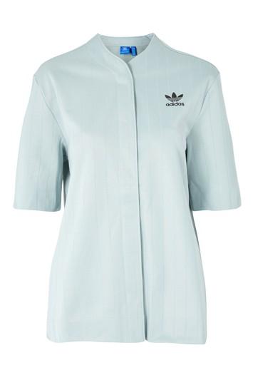 Topshop Pinstripe Baseball T-shirt By Adidas Originals