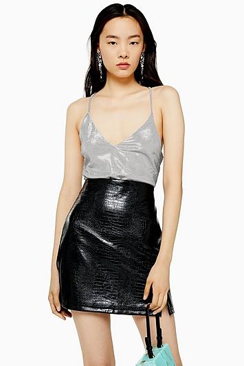 Topshop Chainmail Tie Cami
