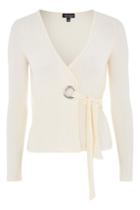 Topshop Pleat D-ring Wrap Top