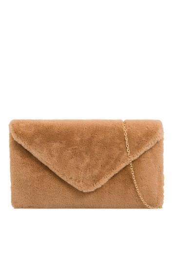 Topshop *super Soft Faux Fur Clutch Bag By Koko Couture