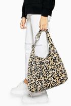 Topshop Zambia Leopard Slouch Tote Bag