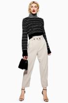 Topshop Petite Paperbag Tapered Trousers