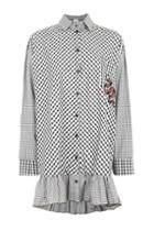 Topshop *gingham Oversized Button Shirt By The Ragged Priest