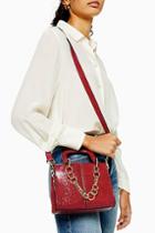 Topshop Case Red Mini Crocodile Cross Body Bag