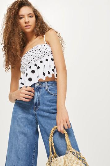 Topshop Petite Mix Spot Camisole Top