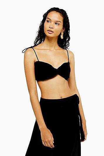 Topshop Tie Shoulder Twist Bralet