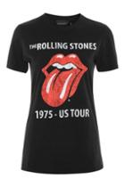 Topshop 'rolling Stones' Slogan T-shirt By And Finally