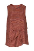 Topshop Checked Sleeveless Hitch Top