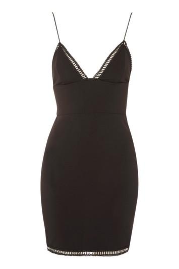 Topshop *v-neck Trim Mini Dress By Rare