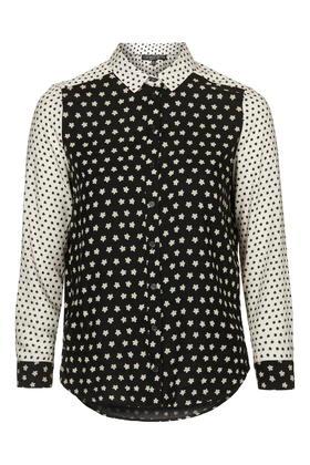 Topshop Petite Ditsy Star Print Shirt