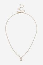 Topshop *mixed Stone S Initial Ditsy Necklace