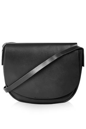 Topshop Clean Leather Saddle Bag