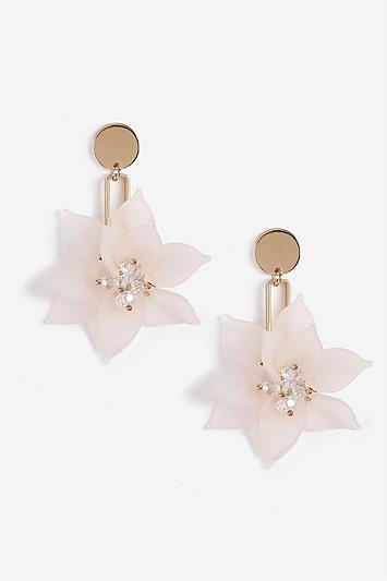 Topshop Resin Flower Drop Earrings