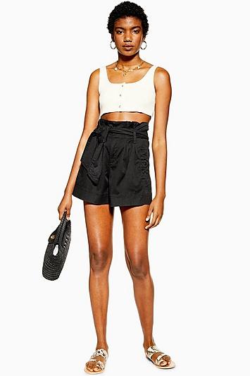 Topshop Black Utility Shorts