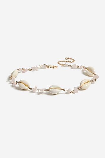 Topshop *chipping And Shell Choker