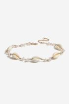 Topshop *chipping And Shell Choker