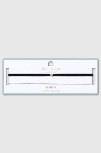 Topshop March Birthstone Choker Necklace