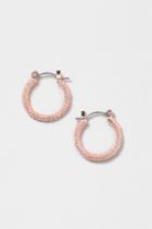 Topshop Rose Gold Textured Hoop Earrings