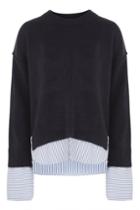Topshop Supersoft Stripe Hybrid Knitted Top