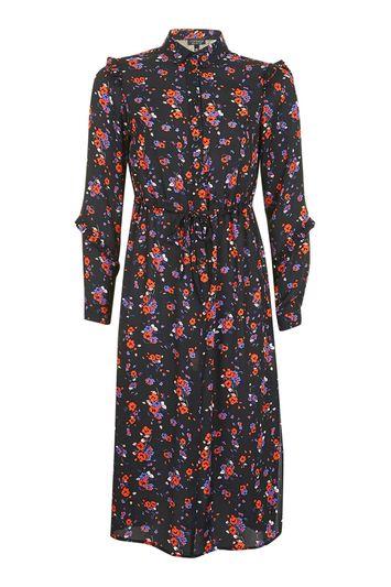 Topshop Winterberry Print Shirt Dress