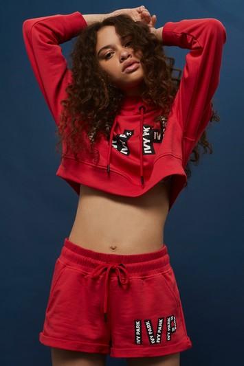 Topshop Printed Logo Shorts By Ivy Park
