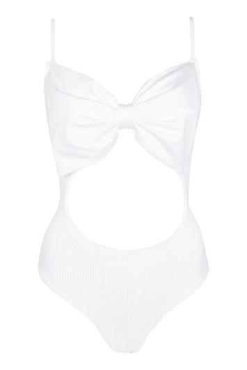 Topshop *bow Swimsuit By Hunza