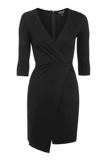 Topshop Ponte Wrap Mini Dress
