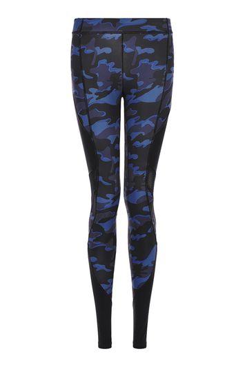 Topshop Camo Mesh Panel Legging By Ivy Park