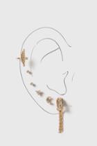 Topshop Leaf And Moon Mixed Earrings Pack