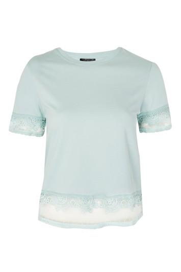 Topshop Tall Dobby Trim T-shirt