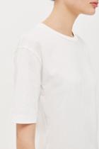 Topshop Rib Back Crew Neck T-shirt By Boutique