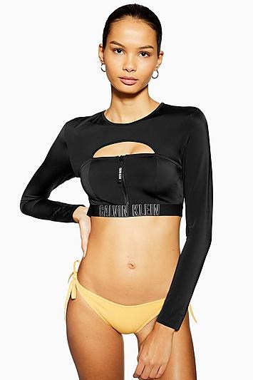 Topshop Cropped Top By Calvin Klein