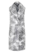 Topshop Curly Faux Fur Sleeveless Coat