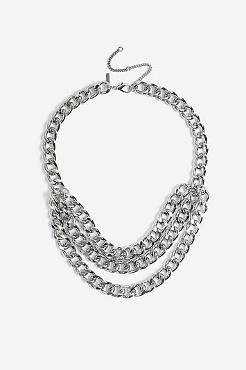 Topshop *3 Chain Row Necklace