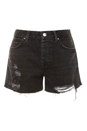 Topshop Moto Ashley Rip Boyfriend Denim Shorts